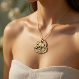 Wikingerschiff &bdquo;Bornholm&ldquo; &ndash; Bronze-Anh&auml;nger nach historischem Vorbild