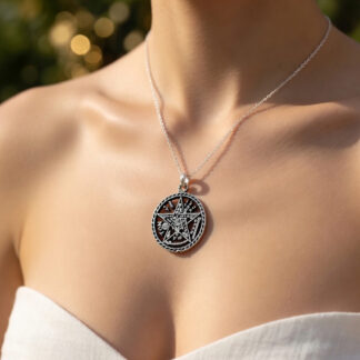 Magisches Tetragrammaton – Pentagramm-Anhänger aus 925er Silber